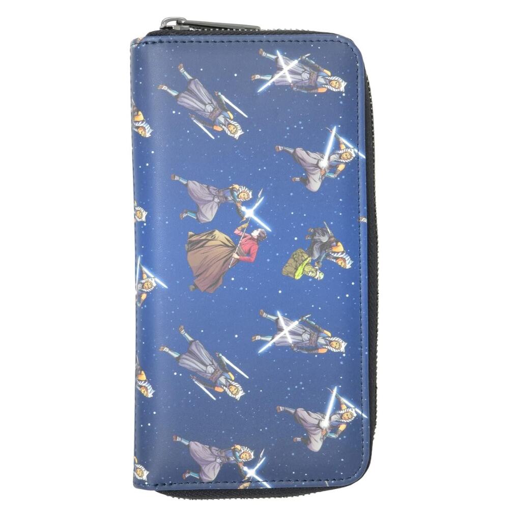 Loungefly Disney Star Wars Ahsoka Tano and Grogu The Mandalorian Zip Wallet